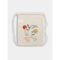 Istenemmel a kőfalon is átugrom – Bolldy, a boldog bulldog – Natúr színű tornazsák