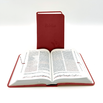 Középméretű, varrott, bordó Károli-Biblia 2.0