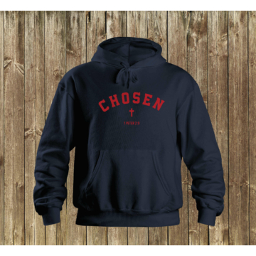 „Chosen” – keresztminta – Uniszex kapucnis pulóver – 5 színben