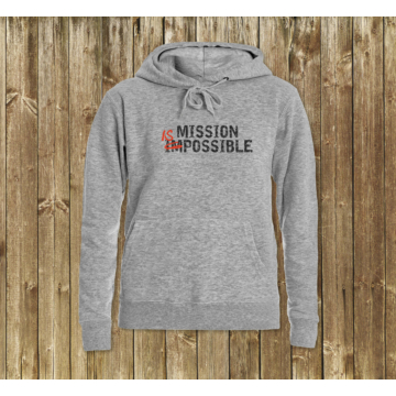 „MISSION IS POSSIBLE” – Női kapucnis pulóver – 5 színben