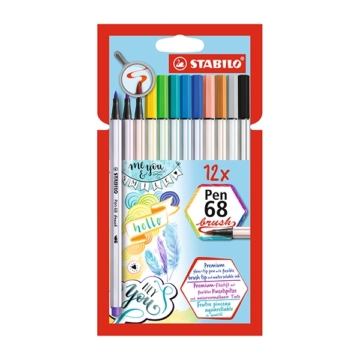 Ecsetfilc – Stabilo Pen 68 Brush – 12 db-os készlet