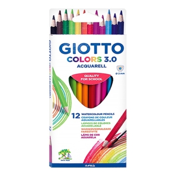 Színes ceruza – Giotto Colors 3.0 acquarell, háromszögletű, 12 db/készlet