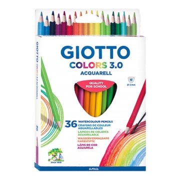 Színes ceruza – Giotto Colors 3.0 acquarell, háromszögletű, 36 db/készlet