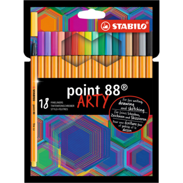 Tűfilc – Stabilo Point 88 Arty – 0,4 mm, 18 db-os készlet