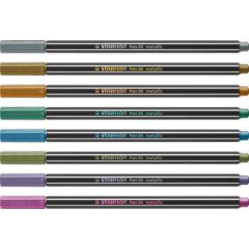 Filctoll – Stabilo Pen 68 metallic – 1,4 mm, 8 db-os készlet