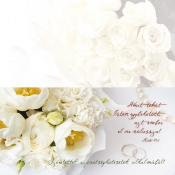 Amit tehát Isten egybekötött... (esküvő) – Borítékos képeslap