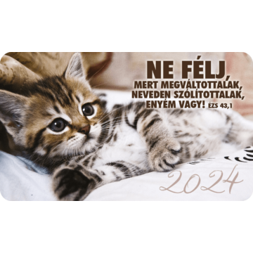 Kártyanaptár csomag 2024 (01) – Ne félj, mert megváltottalak... (cica)