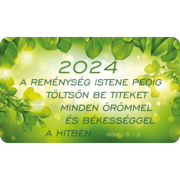 Kártyanaptár csomag 2024 (02) – A reménység Istene pedig töltsön be... (levelek)