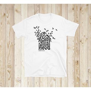 QR-kód – uniszex póló – 2 színben
