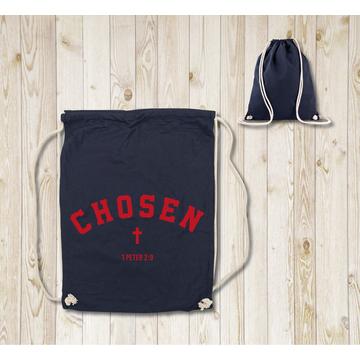 „Chosen” – keresztminta – Sötétkék tornazsák