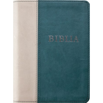 Biblia, revideált új fordítás, puhatáblás, varrott (szürke-zöld)
