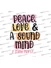 Kép 2/5 - Peace, Love & a Sound Mind – női póló
