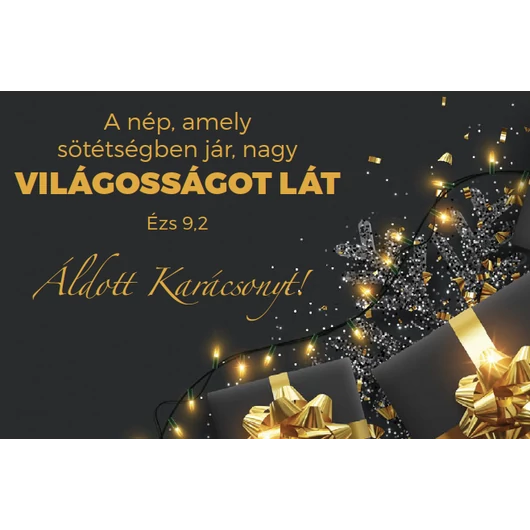 A nép, amely sötétségben jár... – Karácsonyi, egyoldalas ajándékkísérő kártya csomag