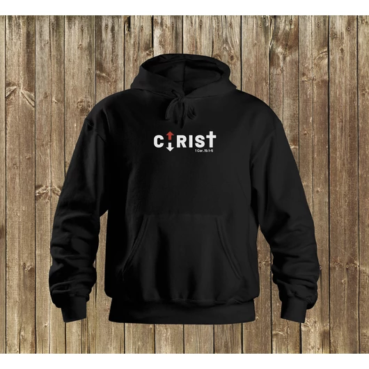 „CHRIST” – Uniszex kapucnis pulóver – 4 színben
