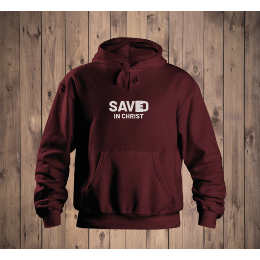 „Saved in Christ” – Uniszex kapucnis pulóver – 5 színben