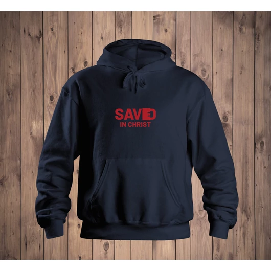 „Saved in Christ” – Uniszex kapucnis pulóver – 5 színben