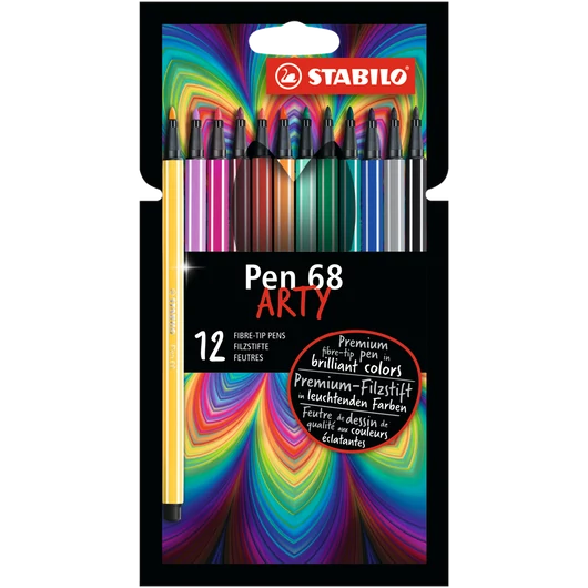 Filctoll – Stabilo Pen 68 Arty 1 mm – 12 db-os készlet