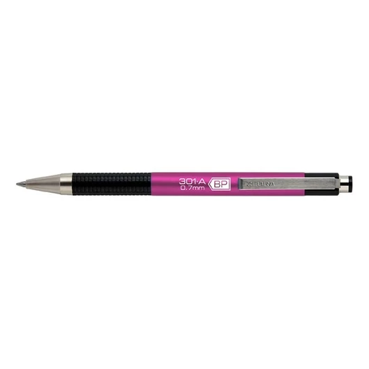 Golyóstoll kék tintával – Zebra F-301A, BP 0,7 mm – Rózsaszín