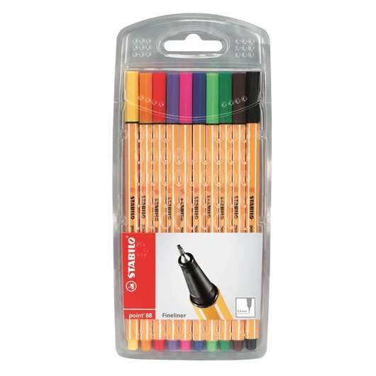 Tűfilc – Stabilo Point 88 – 0,4 mm, 10 db-os készlet