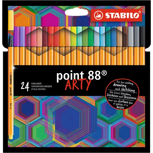 Tűfilc – Stabilo Point 88 Arty – 0,4 mm, 24 db-os készlet