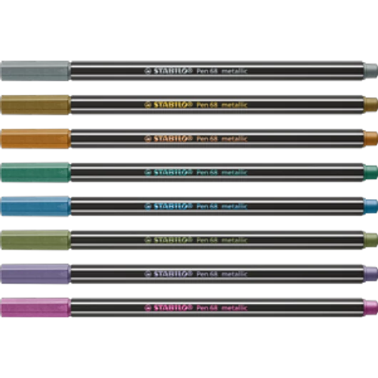 Filctoll – Stabilo Pen 68 metallic – 1,4 mm, 8 db-os készlet