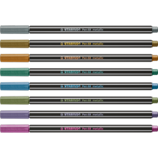 Filctoll – Stabilo Pen 68 metallic – 1,4 mm, 8 db-os készlet