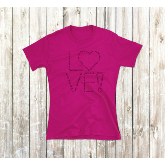 „LOVE” – női póló – 5 színben
