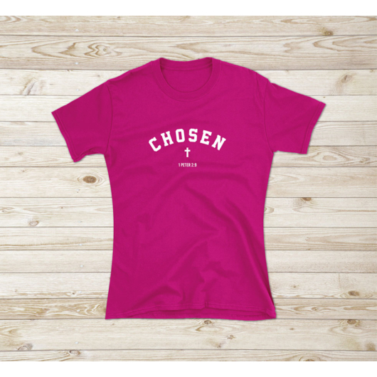 „Chosen” – keresztminta – női póló – 5 színben