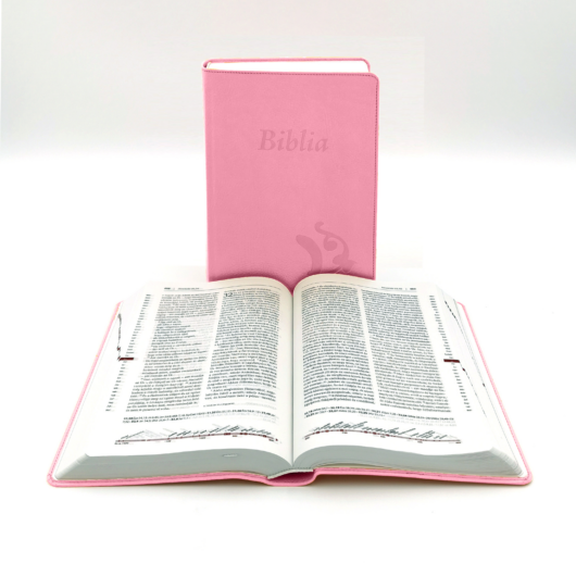 Kisméretű, varrott, Rózsaszín Biblia 2.0