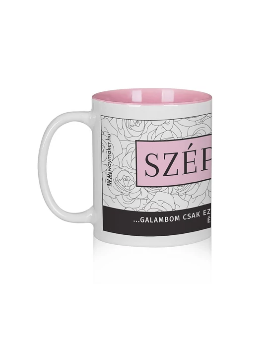 Bögre – „Szép vagy!” – rózsaszín belső