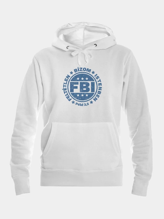 „FBI” – női kapucnis pulóver – XL-es méret