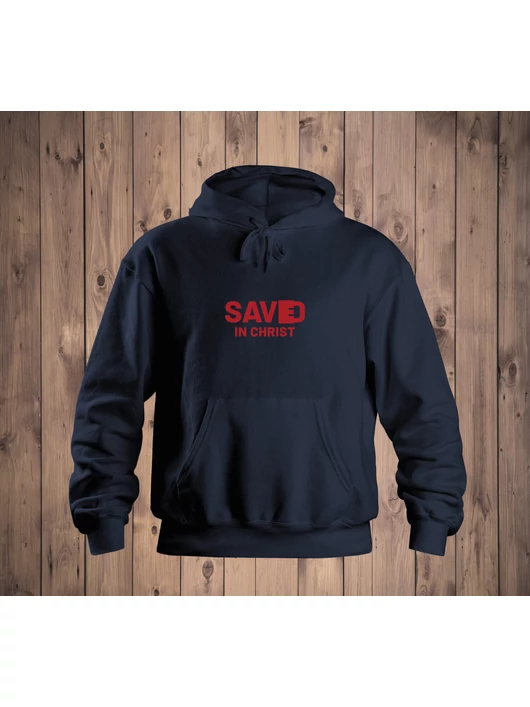„Saved in Christ” – Uniszex kapucnis pulóver – 5 színben