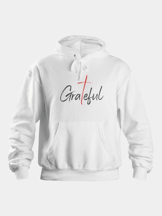 „Grateful” – Uniszex kapucnis pulóver – 2 színben