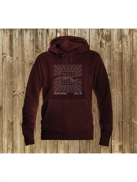 „Limited Edition” – női kapucnis pulóver, bordó – M-es méret