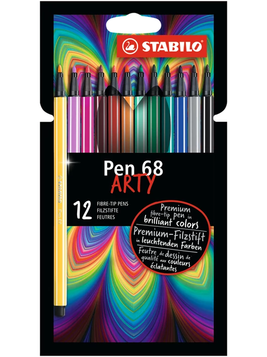 Filctoll – Stabilo Pen 68 Arty 1 mm – 12 db-os készlet