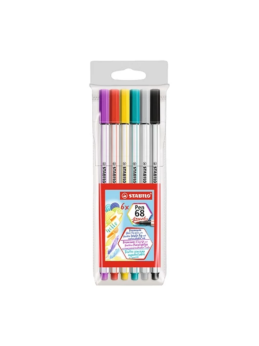 Ecsetfilc – Stabilo Pen 68 Brush – 6 db-os készlet