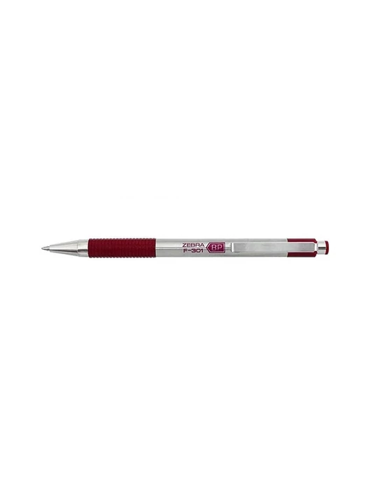 Golyóstoll kék tintával – Zebra F301, BP 0,7 mm – Bordó