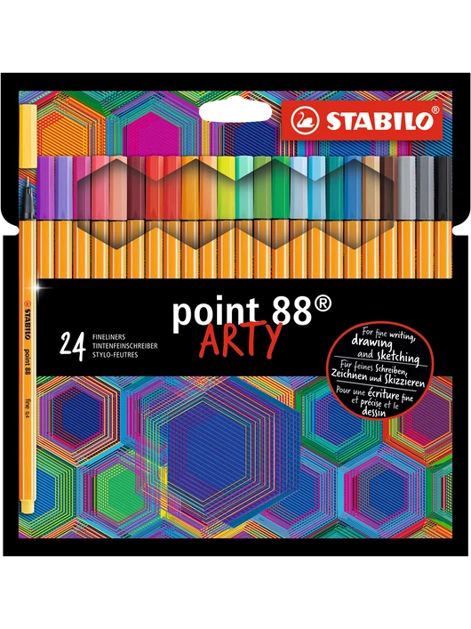 Tűfilc – Stabilo Point 88 Arty – 0,4 mm, 24 db-os készlet