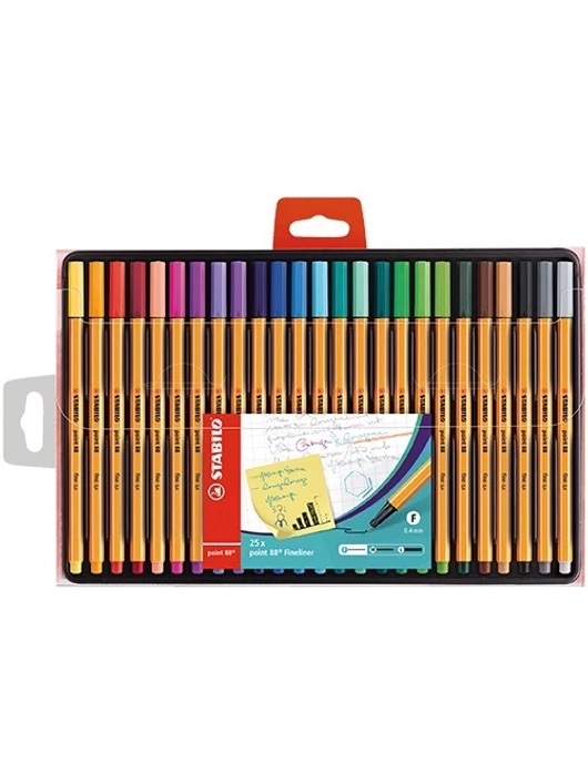 Tűfilc – Stabilo Point 88 – 0,4 mm, 25 db-os készlet