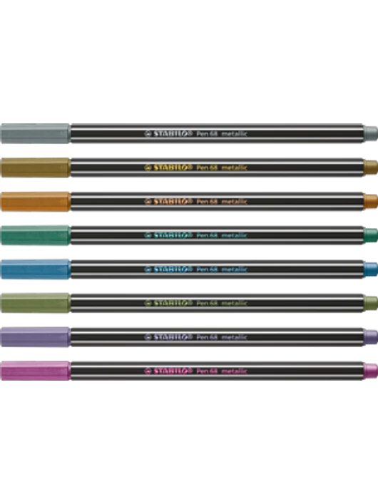 Filctoll – Stabilo Pen 68 metallic – 1,4 mm, 8 db-os készlet