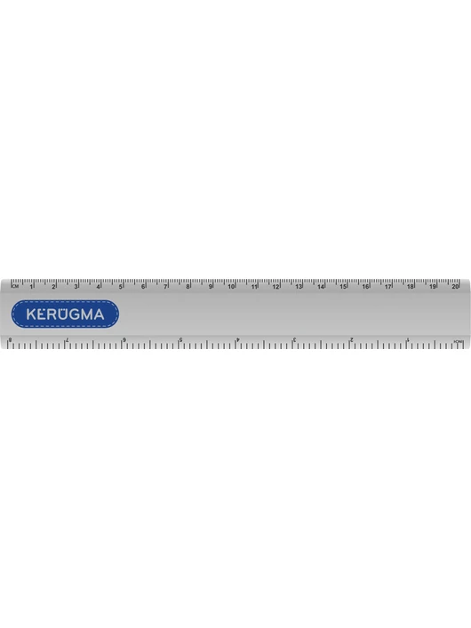 Kérügma – fém vonalzó, 20 cm