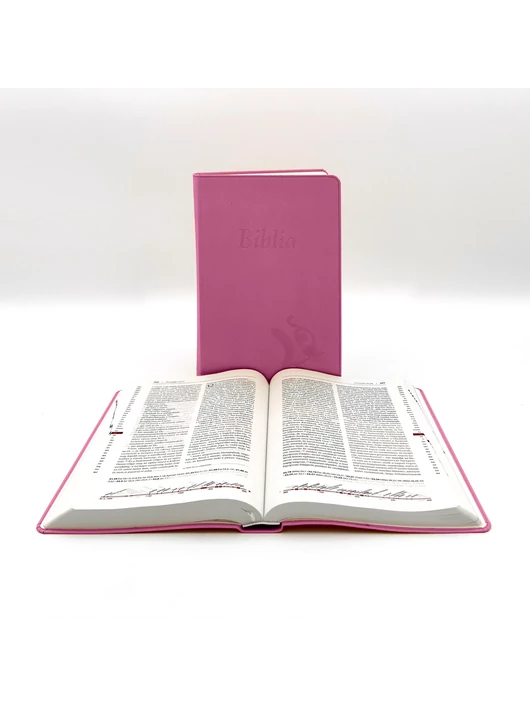 Nagyméretű, varrott, lila Károli-Biblia 2.0