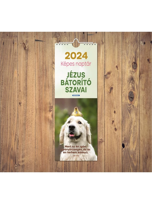 Falinaptár 2024 – képeslapos, spirál – Jézus bátorító szavai