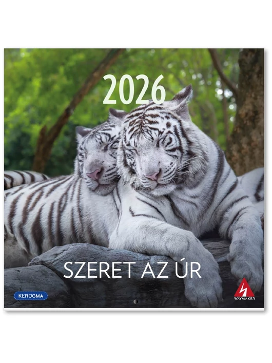 2026 Falinaptár – kis négyzetes, tűzött, állatos – Szeret az Úr