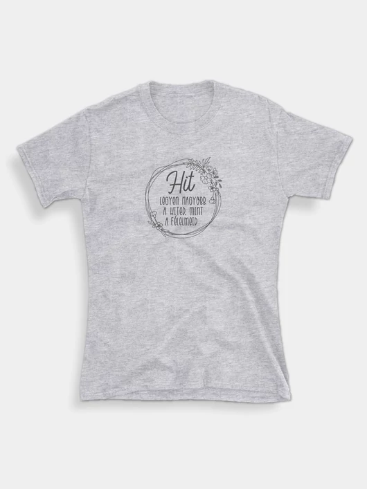 „Hit” – női póló, szürke – XL