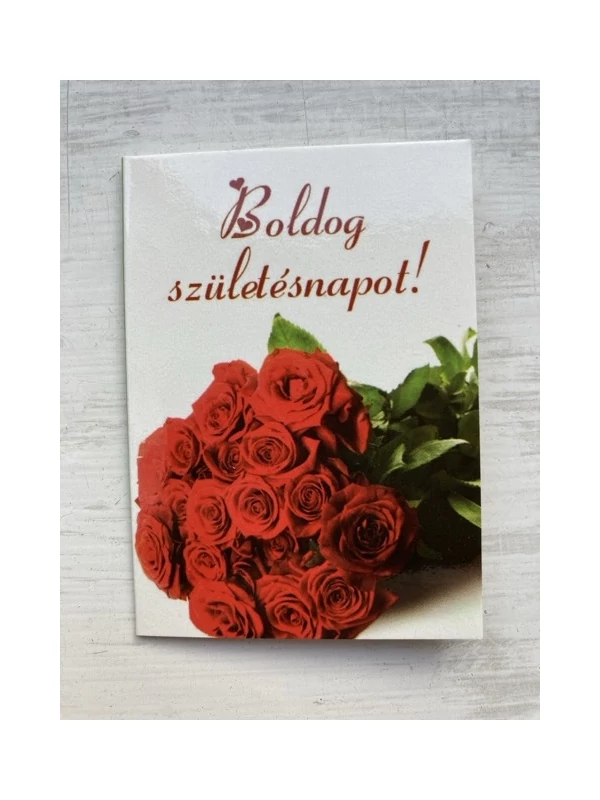 Fordítsa feléd orcáját az Úr... – Kétoldalas ajándékkísérő kártya csomag – rózsacsokor – születésnapra