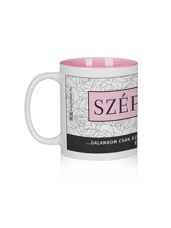 Bögre – „Szép vagy!” – rózsaszín belső