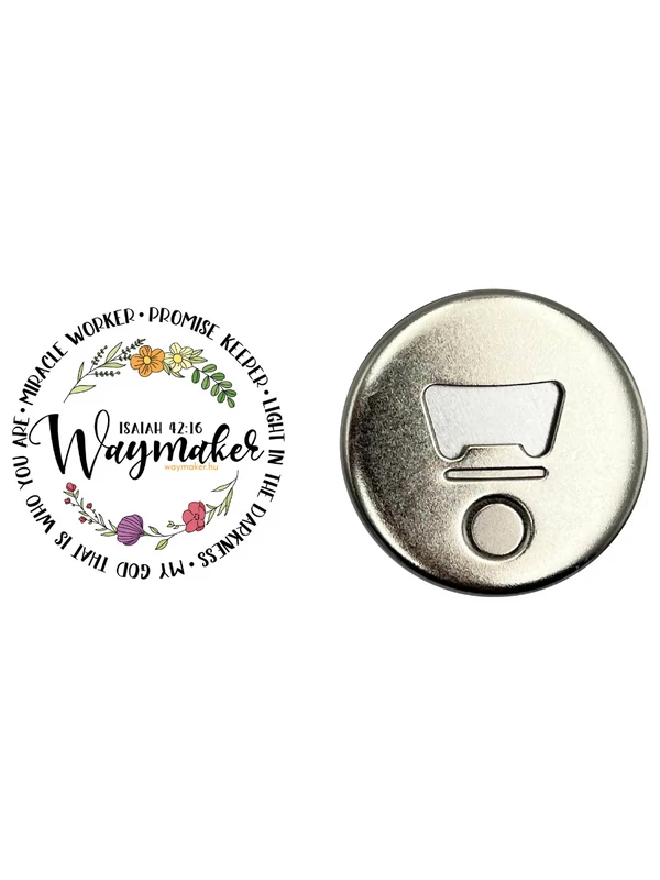 „Waymaker” – Hűtőmágnes üvegnyitóval