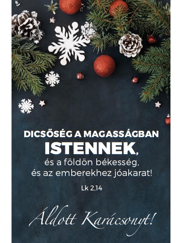 Dicsőség a magasságban Istennek... – Karácsonyi, egyoldalas ajándékkísérő kártya csomag
