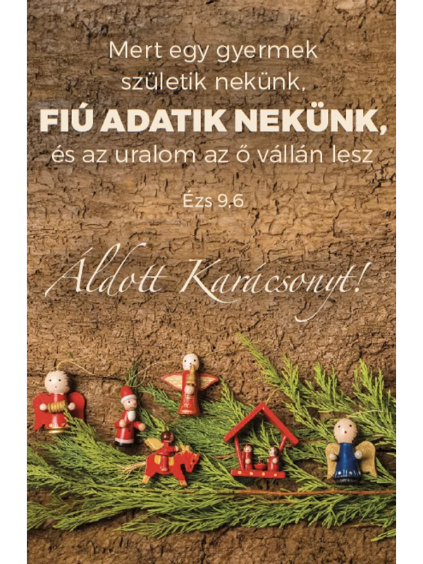 Mert egy gyermek születik nekünk... – Karácsonyi, egyoldalas ajándékkísérő kártya csomag